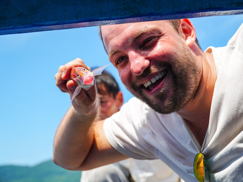 Camping and fishing in Vietnam
