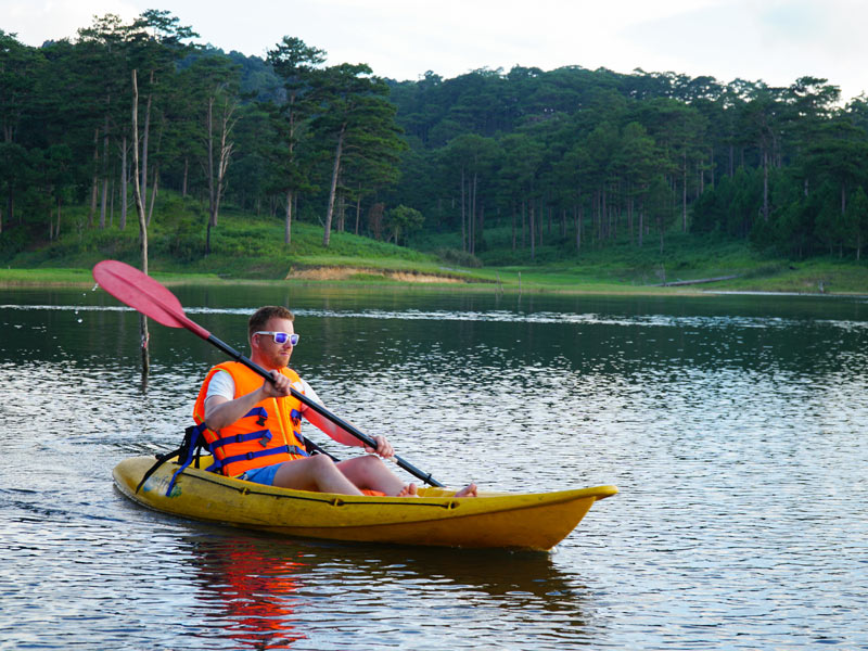 Camping in Dalat, Vietnam.